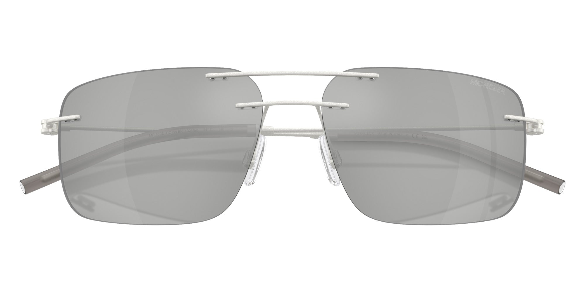 Moncler ME4003 Doppler 10048V 56 - Matte Silver / Blue Mirrored Silver #id:me400310048v_s:106120