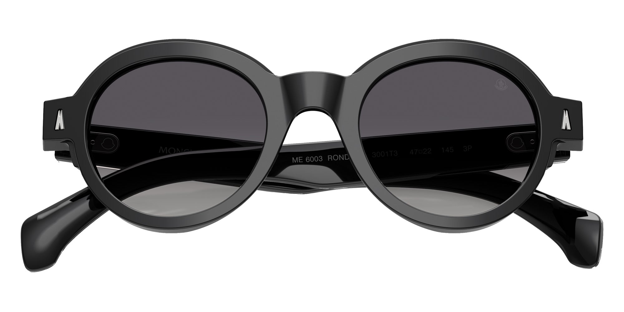 Moncler ME6003 Rondosa 3001T3 47 - Shiny Black / Polarized Gradient Gray #id:me60033001t3_s:100120