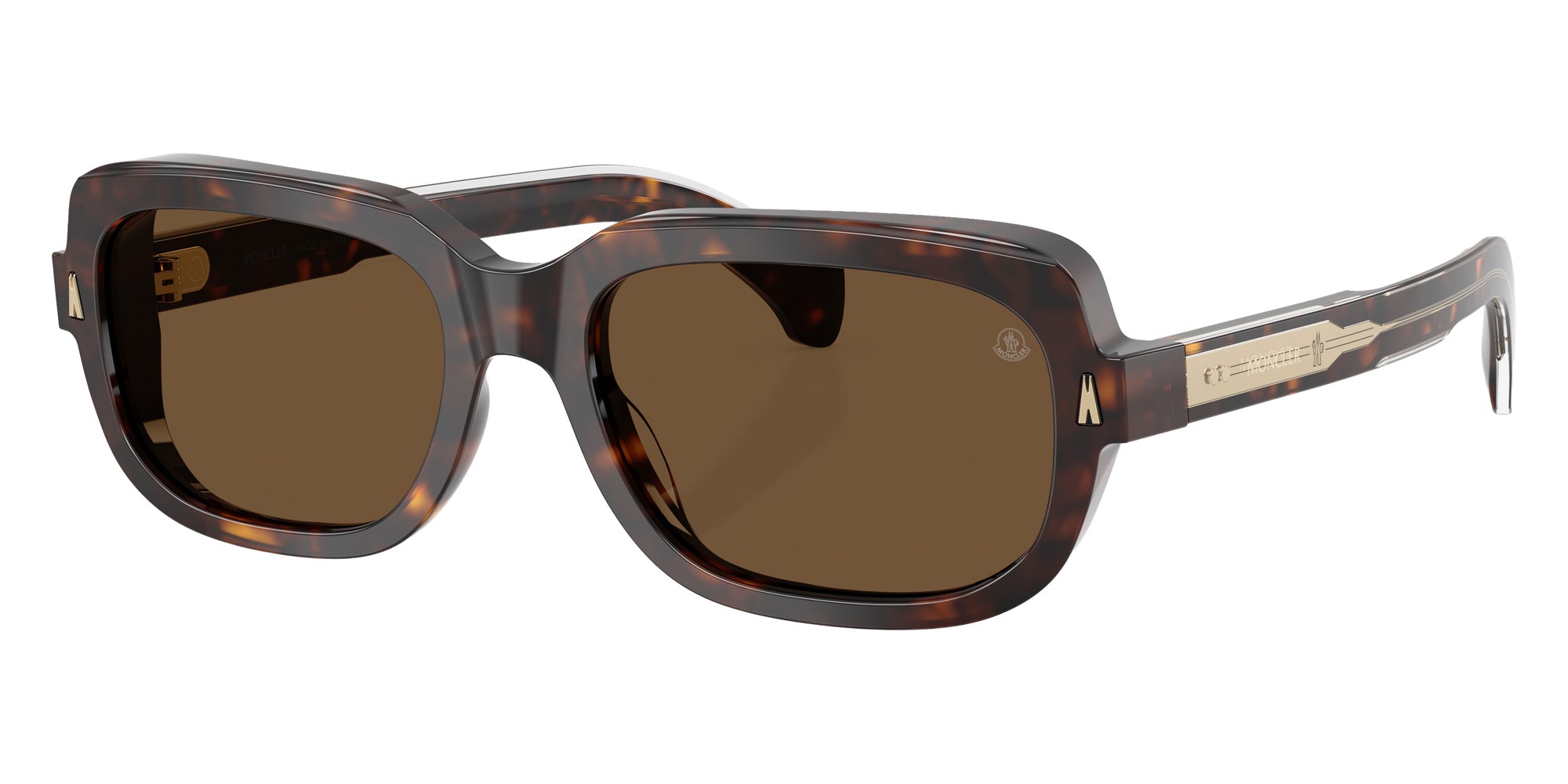 Moncler ME6008F SUNTRAP 300273 55 - Shiny Dark Havana / Brown Solid #id:me6008f300273_s:100105