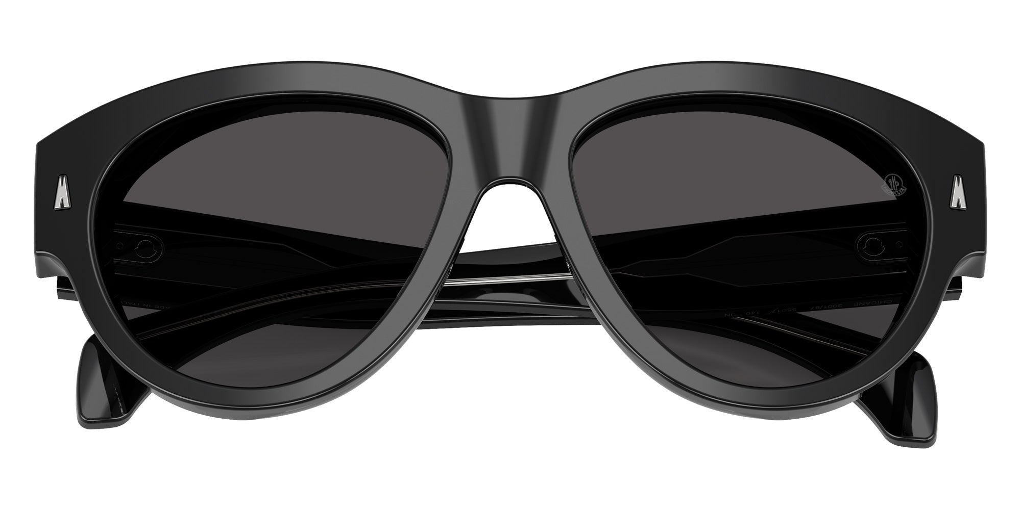 Moncler ME6016U Chicane 300187 55 - Shiny Black / Dark Solid Gray #id:me6016u300187_s:100120