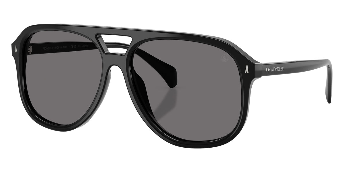 Moncler ME6028 Fluxe 300181 60 - Shiny Black / Polarized Dark Gray #id:me6028300181_s:102105