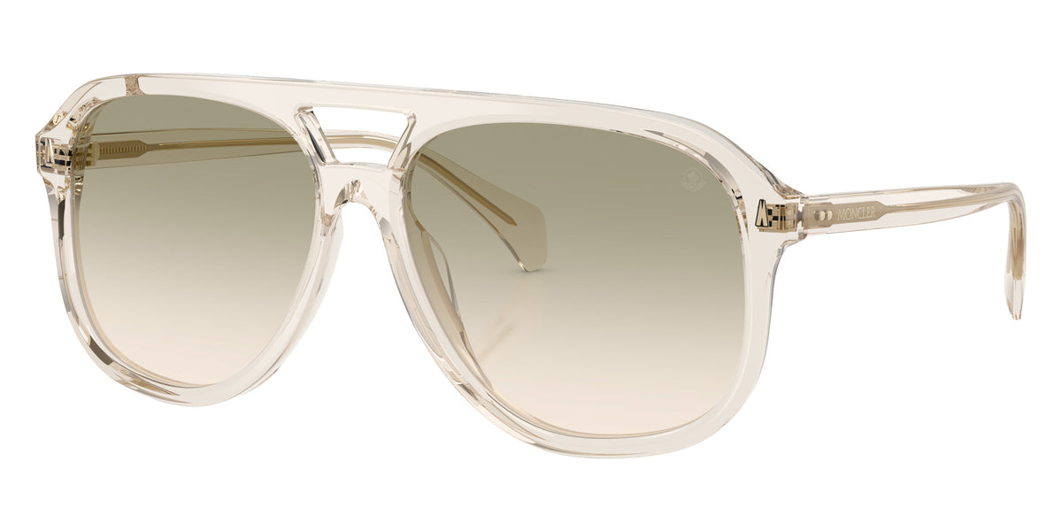 Moncler ME6028F Fluxe 30032C 60 - Shiny Transparent Off White / Gradient Green Gray #id:me6028f30032c_s:102105