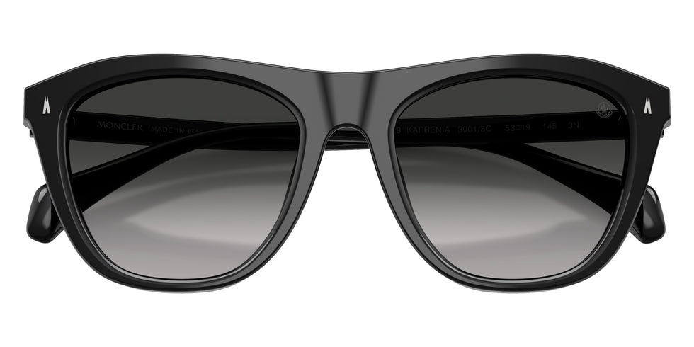 Moncler ME6029 Karrenia 30013C 53 - Shiny Black / Gradient Gray #id:me602930013c_s:100120