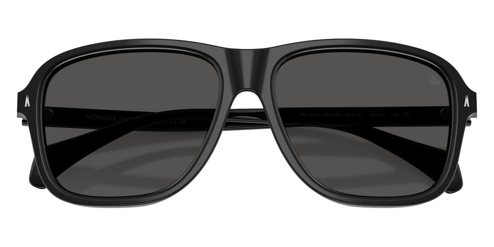 Moncler ME6030 Refrax 300187 58 - Shiny Black / Solid Dark Gray #id:me6030300187_s:100120