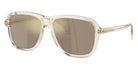 Moncler ME6030 Refrax 30035A 58 - Shiny Transparent Off White / Light Brown Mirrored Gold #id:me603030035a_s:102105