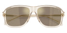 Moncler ME6030 Refrax 30035A 58 - Shiny Transparent Off White / Light Brown Mirrored Gold #id:me603030035a_s:102120