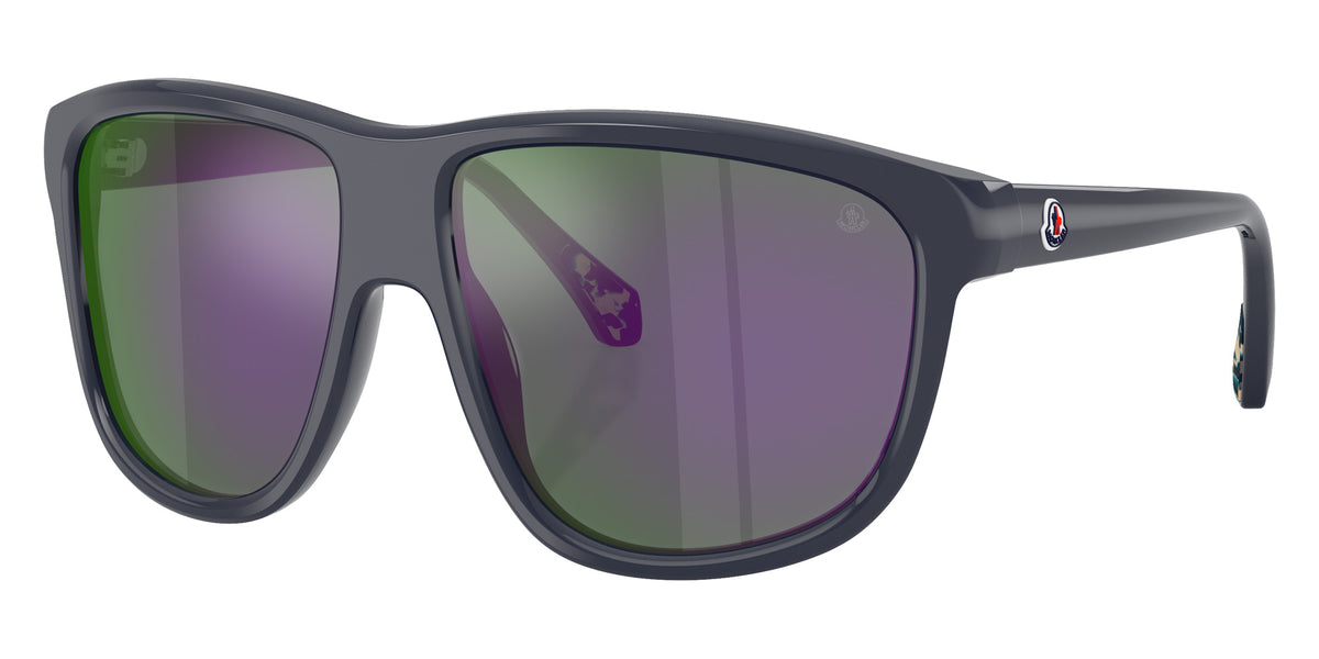 Moncler ME6032U 30204V 60 - Shiny Solid Blue / Dark Gray Mirrored Violet #id:me6032u30204v_s:106105