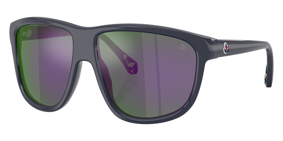 Moncler ME6032U 30204V 60 - Shiny Solid Blue / Dark Gray Mirrored Violet #id:me6032u30204v_s:106105