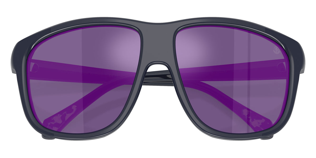 Moncler ME6032U 30204V 60 - Shiny Solid Blue / Dark Gray Mirrored Violet #id:me6032u30204v_s:106120