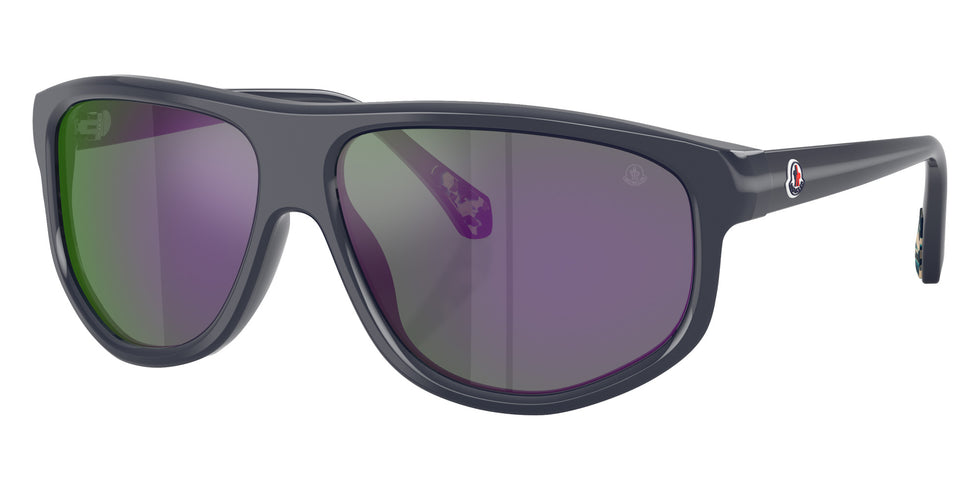 Moncler ME6033U ICEBORNE 30204V 62 - Shiny Solid Blue / Dark Gray Mirrored Violet #id:me6033u30204v_s:110105