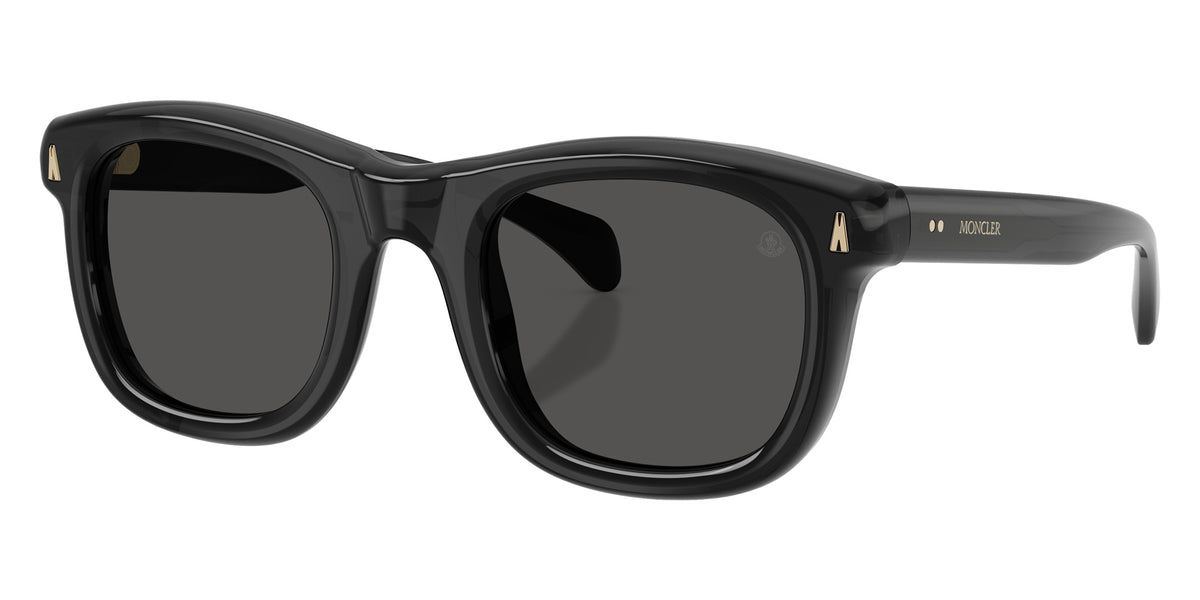 Moncler ME6034F Noirr 305087 51 - Shiny Transparent Dark Gray / Solid Dark Gray #id:me6034f305087_s:104105