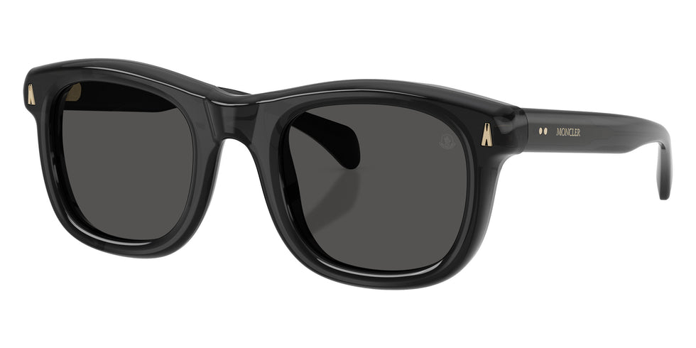 Moncler ME6034F Noirr 305087 51 - Shiny Transparent Dark Gray / Solid Dark Gray #id:me6034f305087_s:104105