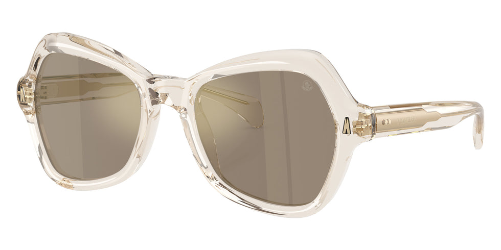 Moncler ME6036U Elizia 30035A 53 - Shiny Transparent Off White / Light Brown Mirrored Gold #id:me6036u30035a_s:100105