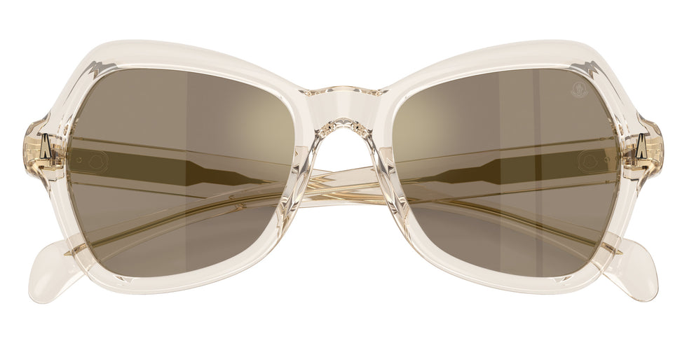 Moncler ME6036U Elizia 30035A 53 - Shiny Transparent Off White / Light Brown Mirrored Gold #id:me6036u30035a_s:100120