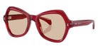 Moncler ME6036U Elizia 305393 53 - Shiny Transparent Red / Solid Light Pink #id:me6036u305393_s:106105