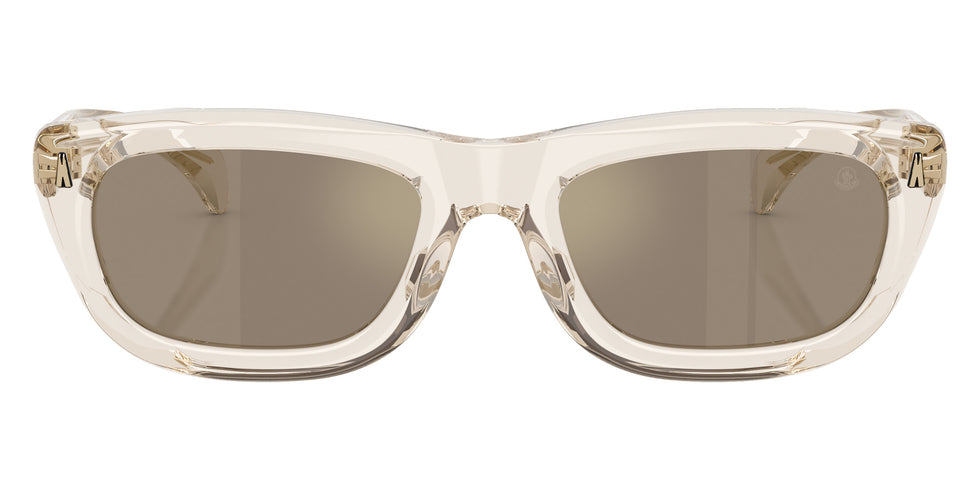 Moncler ME6037 Lido 30035A 54 - Shiny Transparent Off White / Light Brown Mirrored Gold #id:me603730035a_s:100100