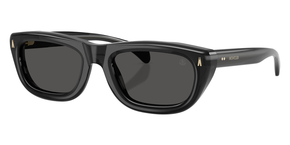 Moncler ME6037F Lido 305087 55 - Shiny Transparent Dark Gray / Solid Dark Gray #id:me6037f305087_s:104105