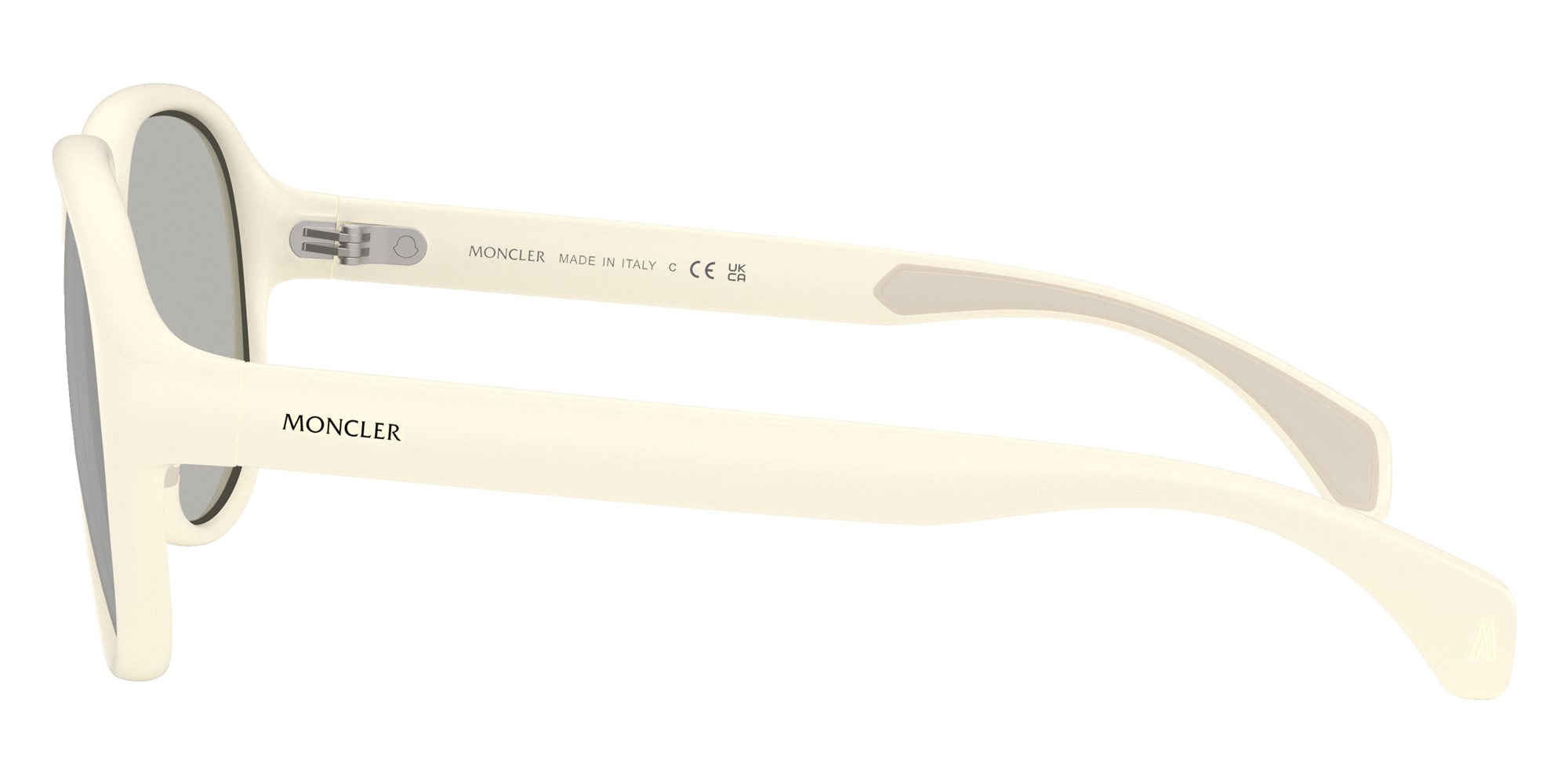 Moncler ME8001 Halcyonne 50028V 60 - Matte Butter / Clear Mirrored Silver #id:me800150028v_s:100110