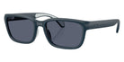 Moncler ME8002 Slicka 50082V 55 - Matte Blue / Polarized Dark Blue #id:me800250082v_s:102105
