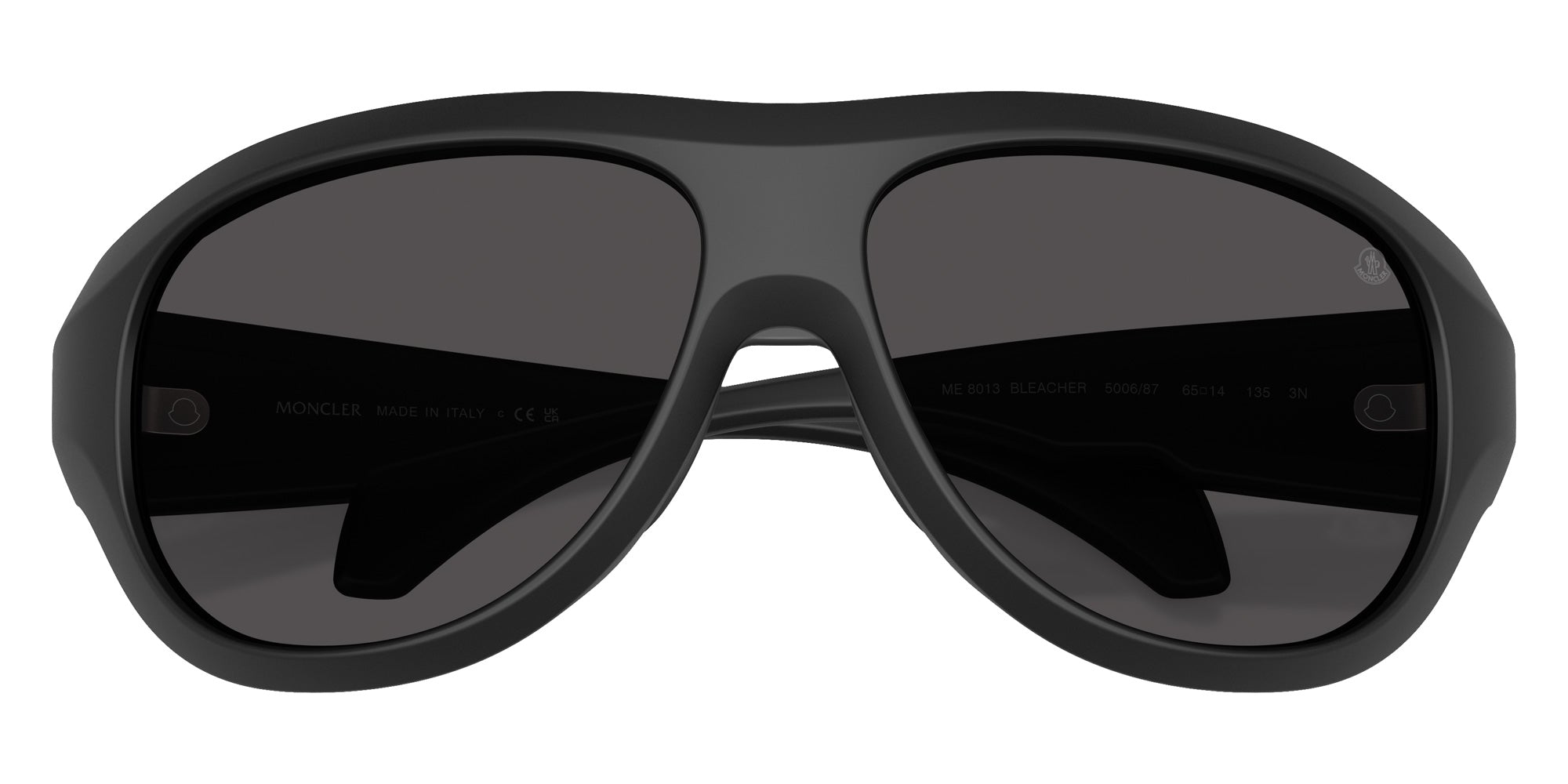 Moncler ME8013 BLEACHER 500687 65 - Matte Black / Dark Solid Gray #id:me8013500687_s:100120