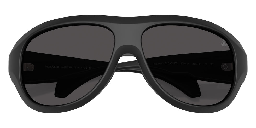 Moncler ME8013 BLEACHER 500687 65 - Matte Black / Dark Solid Gray #id:me8013500687_s:100120
