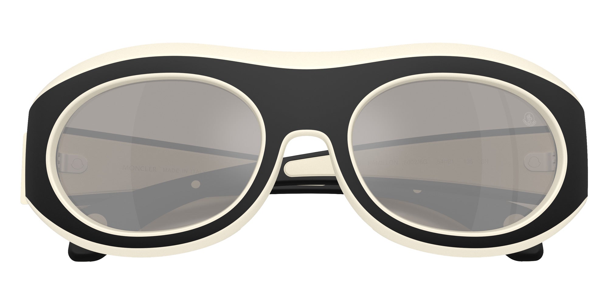 Moncler ME8015U Ramillon 50026G 54 - Matte Butter/Matte Black / Mirrored Silver #id:me8015u50026g_s:100120