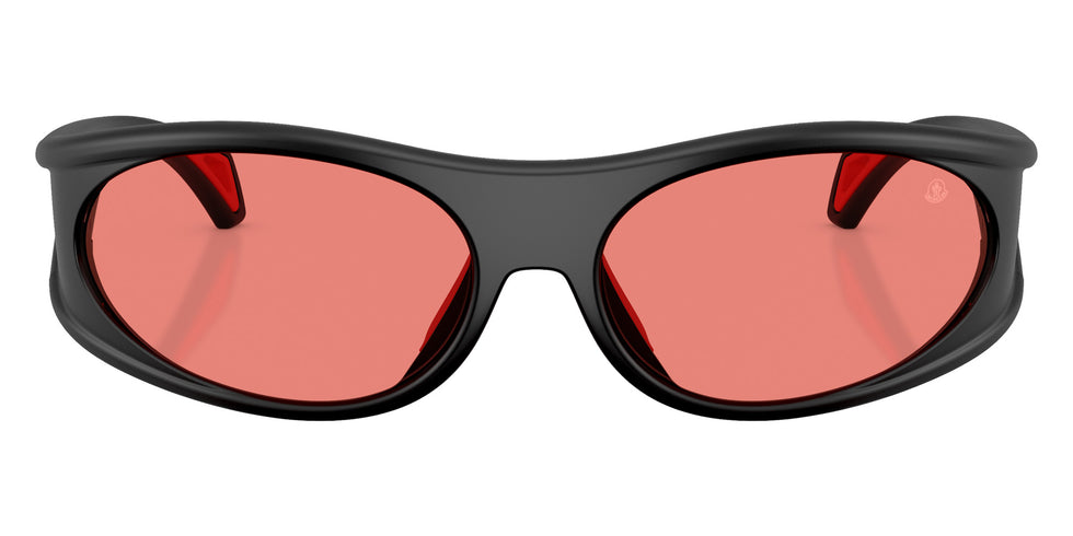 Moncler ME8021 504784 64 - Matte Black Rubberized / Solid Red #id:me8021504784_s:102100