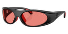 Moncler ME8021 504784 64 - Matte Black Rubberized / Solid Red #id:me8021504784_s:102105