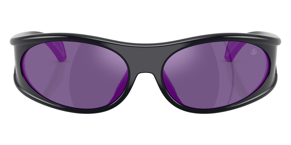 Moncler ME8021 50494V 64 - Shiny Dark Blue / Dark Gray Mirrored Violet #id:me802150494v_s:106100