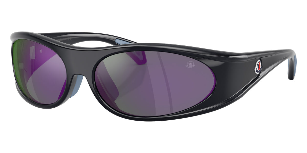 Moncler ME8021 50494V 64 - Shiny Dark Blue / Dark Gray Mirrored Violet #id:me802150494v_s:106105