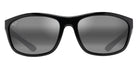 Maui Jim NUU LANDING 869-02 62 - Black Gloss with Black Rubber #id:mji86902_s:106100