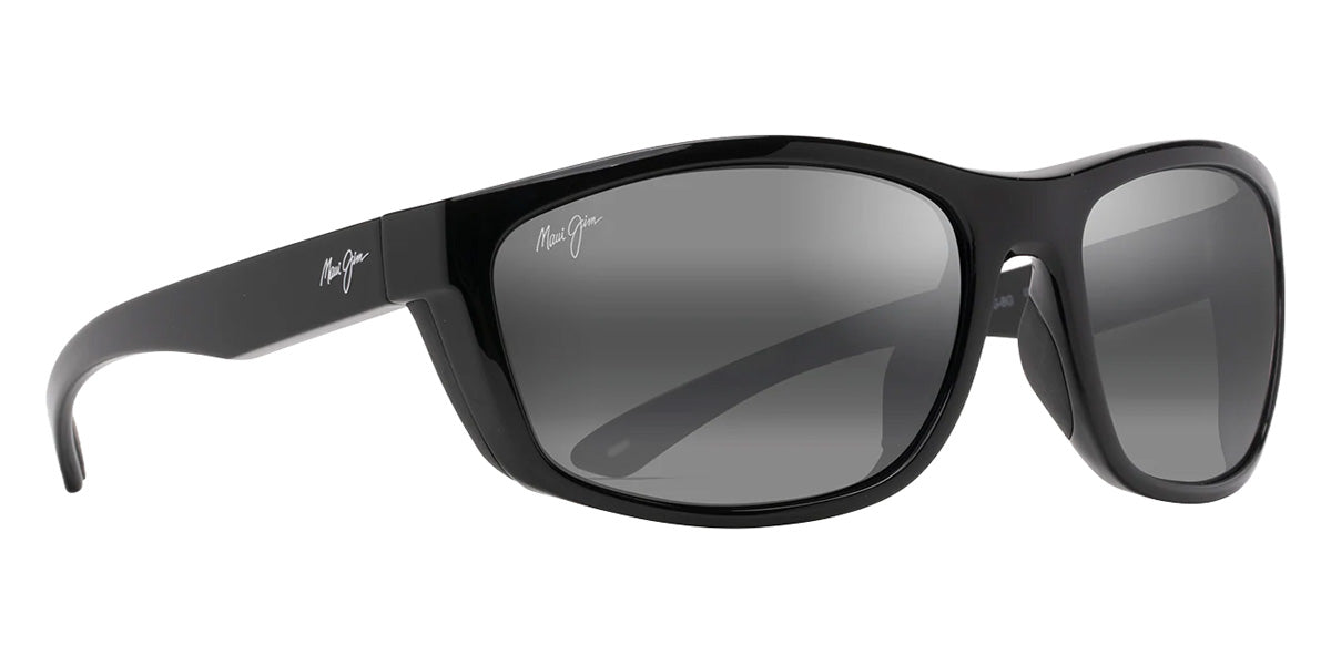 Maui Jim NUU LANDING 869-02 62 - Black Gloss with Black Rubber #id:mji86902_s:106105