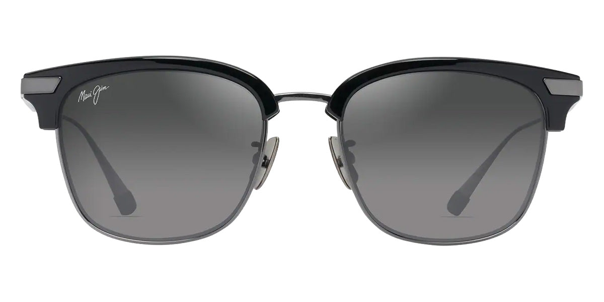 Maui Jim KALAUNU ASIAN FIT GS629-02 55 - Shiny Black with Dark Silver #id:mjigs62902_s:106100