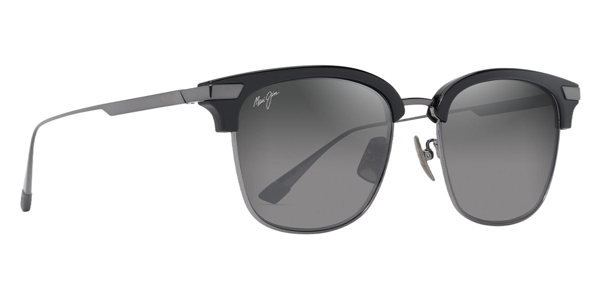 Maui Jim KALAUNU ASIAN FIT GS629-02 55 - Shiny Black with Dark Silver #id:mjigs62902_s:106105