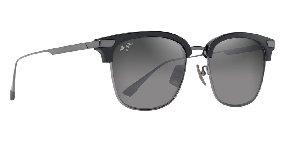 Maui Jim KALAUNU ASIAN FIT GS629-02 55 - Shiny Black with Dark Silver #id:mjigs62902_s:106105