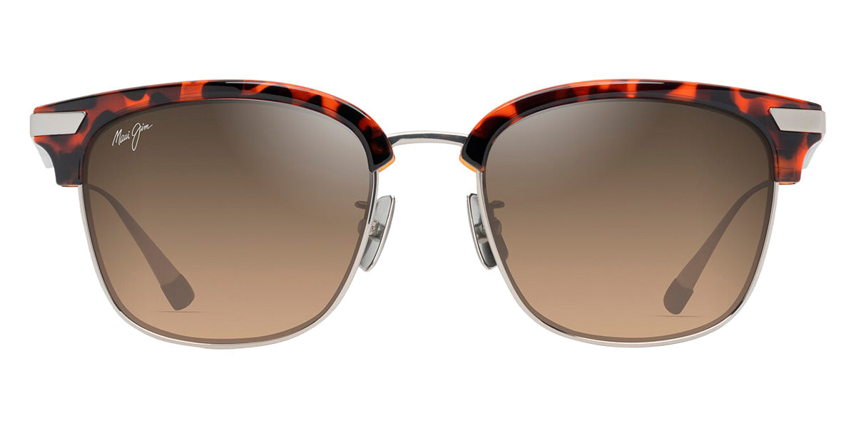 Maui Jim KALAUNU ASIAN FIT HS629-10 55 - Shiny Red Havana with Silver #id:mjihs62910_s:128100