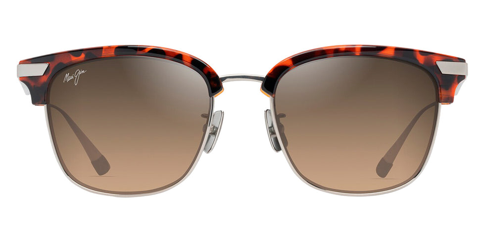 Maui Jim KALAUNU ASIAN FIT HS629-10 55 - Shiny Red Havana with Silver #id:mjihs62910_s:128100