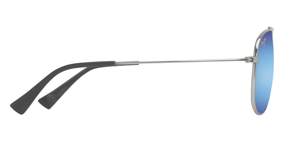 Maui Jim HAUOLI XS MM589-005 56 - Shiny Silver with Black #id:mjimm589005_s:100110