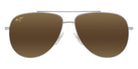 Maui Jim HAUOLI XS MM589-009 56 - Shiny Silver with Black #id:mjimm589009_s:108100