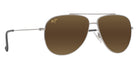 Maui Jim HAUOLI XS MM589-009 56 - Shiny Silver with Black #id:mjimm589009_s:108105
