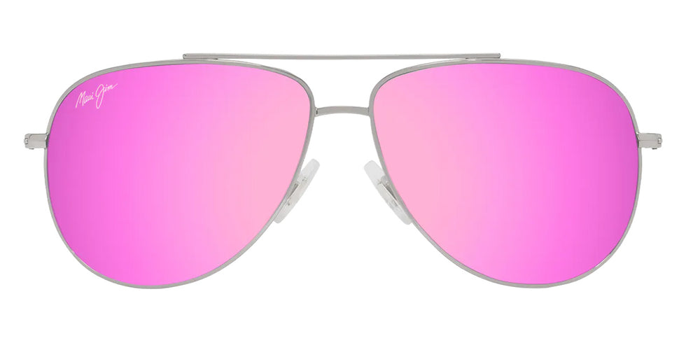 Maui Jim HAUOLI XS MM589-013 56 - Shiny Silver with Black #id:mjimm589013_s:114100