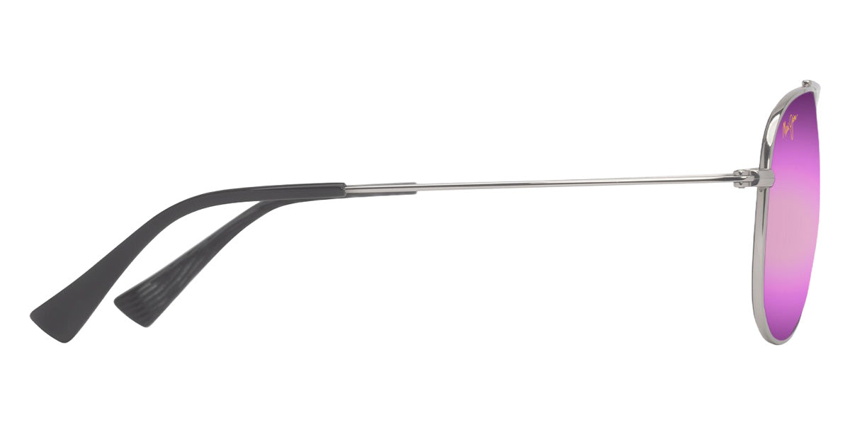 Maui Jim HAUOLI XS MM589-013 56 - Shiny Silver with Black #id:mjimm589013_s:114110