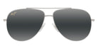 Maui Jim HAUOLI XS MM589-017 56 - Shiny Silver with Black #id:mjimm589017_s:106100