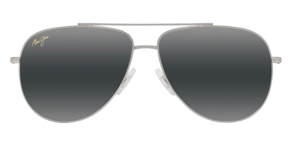 Maui Jim HAUOLI XS MM589-017 56 - Shiny Silver with Black #id:mjimm589017_s:106100