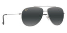 Maui Jim HAUOLI XS MM589-017 56 - Shiny Silver with Black #id:mjimm589017_s:106105