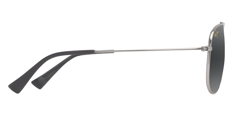 Maui Jim HAUOLI XS MM589-017 56 - Shiny Silver with Black #id:mjimm589017_s:106110