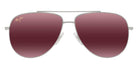 Maui Jim HAUOLI XS MM589-025 56 - Shiny Silver with Black #id:mjimm589025_s:112100