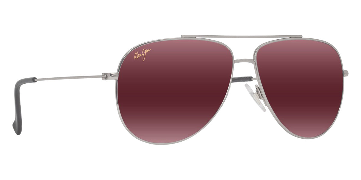 Maui Jim HAUOLI XS MM589-025 56 - Shiny Silver with Black #id:mjimm589025_s:112105