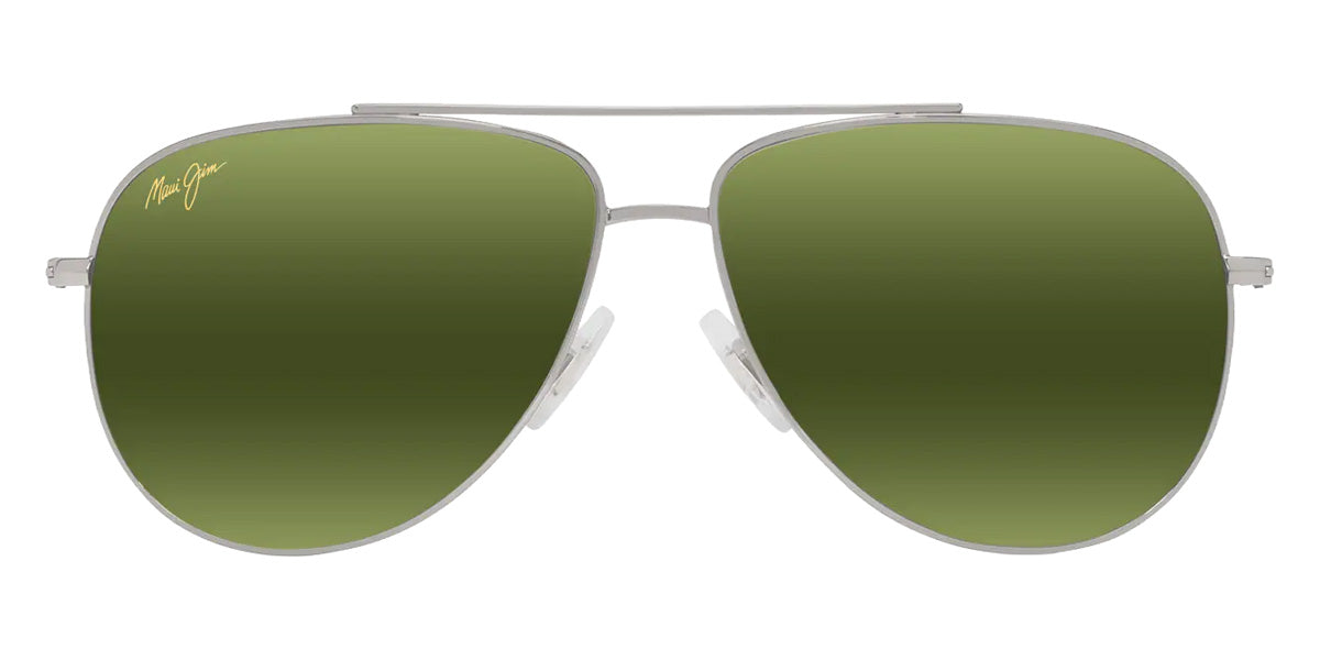 Maui Jim HAUOLI XS MM589-029 56 - Shiny Silver with Black #id:mjimm589029_s:110100