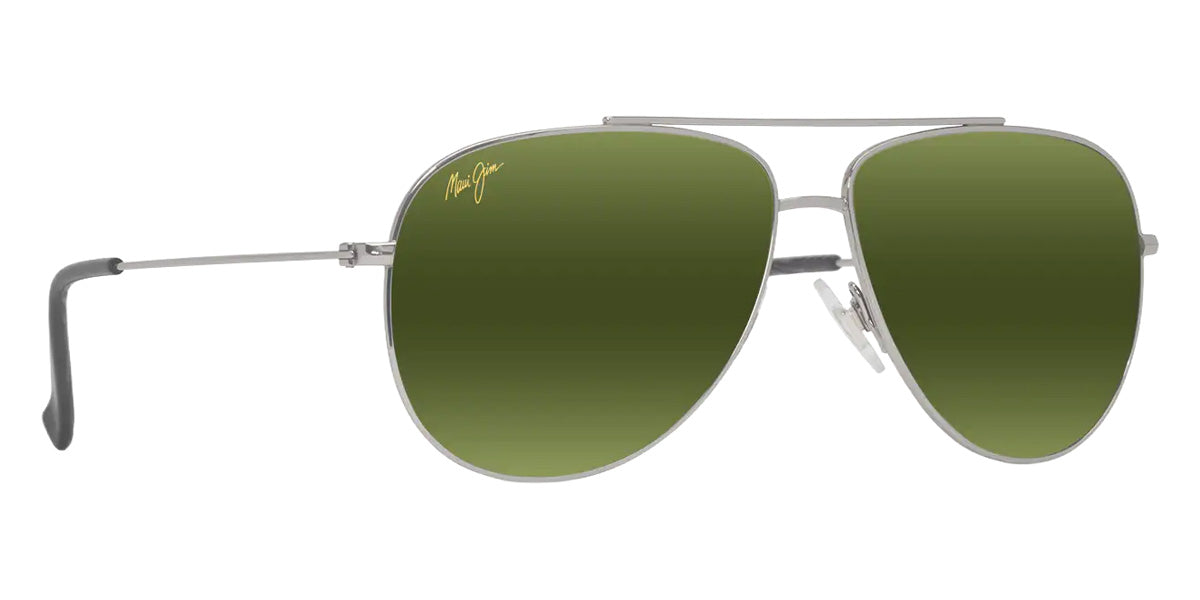 Maui Jim HAUOLI XS MM589-029 56 - Shiny Silver with Black #id:mjimm589029_s:110105